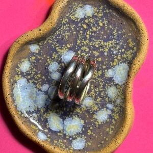 Wavy sterling silver ring